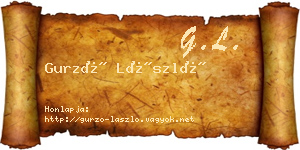 Gurzó László névjegykártya